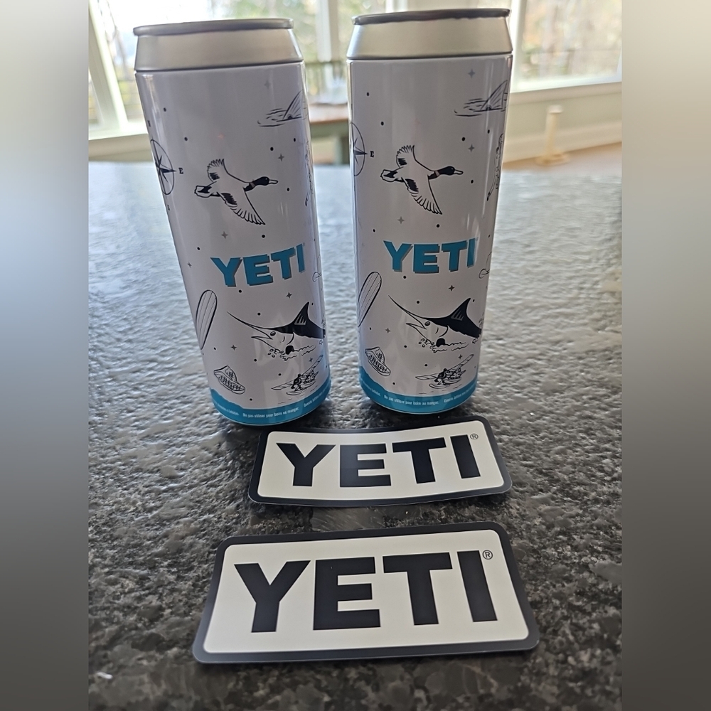 2 Yeti Stash Cans, Hidden Storage Safe Slim 12oz Limited Edition, Plus Sticker